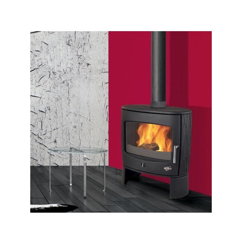 Poêle à Bois Fonte-ECLIPSE-8 kW-Peint anthracite GODIN - 388118