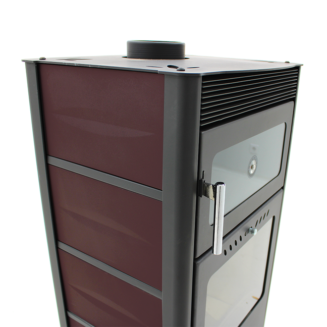 Poêle à bois avec four MODERNA Horno Luxe 7.78 kW Rouge – Image 3